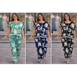 CONJUNTO TROPICAL BLUSA Y PANTALON 
