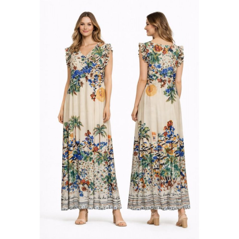 VESTIDO ISABELA LARGO MANGA CORTA