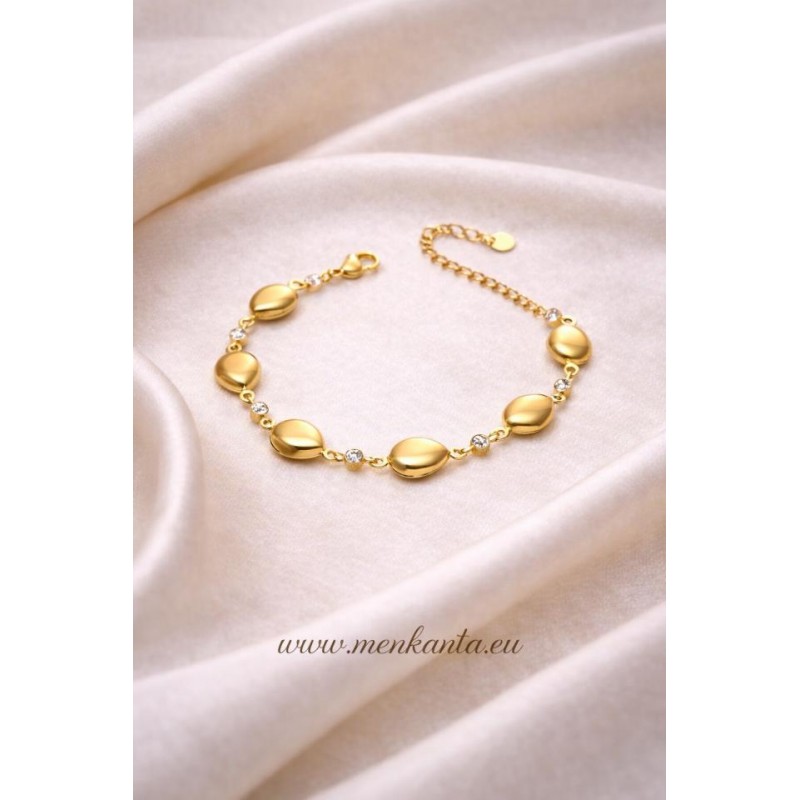 PULSERA DORA ACERO DORADO 