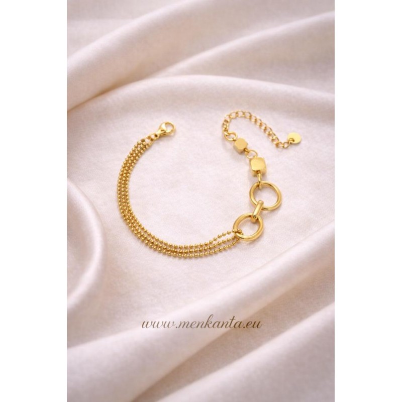 PULSERA MALEN ACERO DORADO 