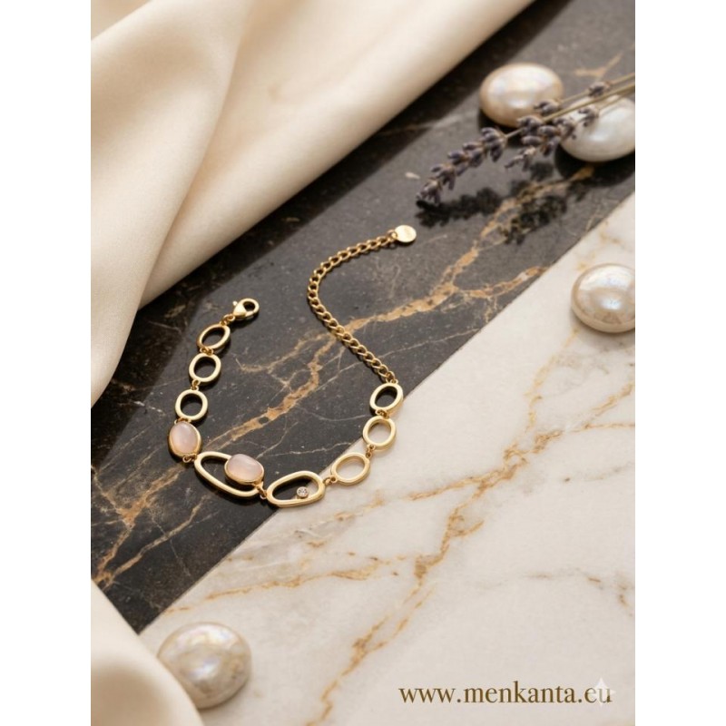 PULSERA NAGORE ACERO DORADO 