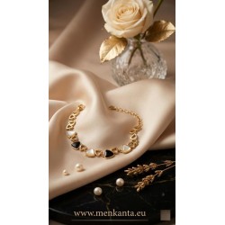 PULSERA AMANDA ACERO DORADO 