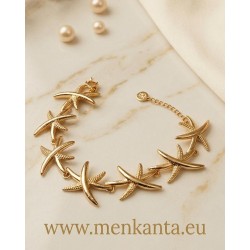 PULSERA ESTRELLA DE MAR ACERO DORADO 