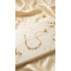 PULSERA OLGA ACERO DORADO 