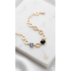 PULSERA OLGA ACERO DORADO 