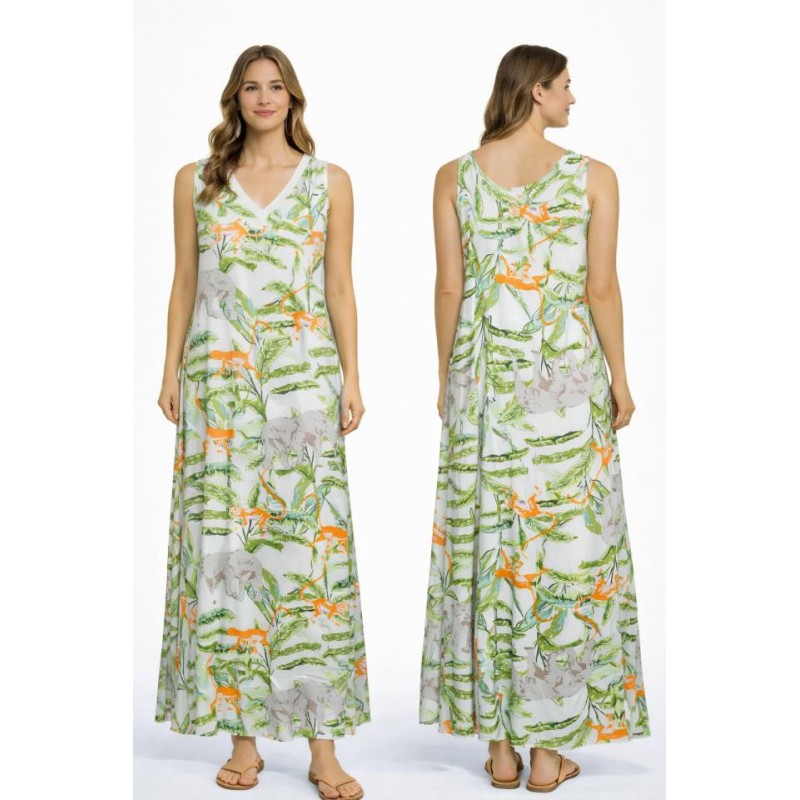 VESTIDO SILVESTRE LARGO SIN MANGA
