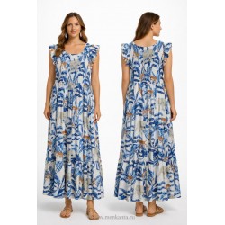 VESTIDO SILVESTRE NIDO DE ABEJA  LARGO SIN MANGA