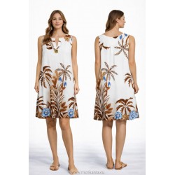 VESTIDO TROPICAL SIN MANGA CORTO