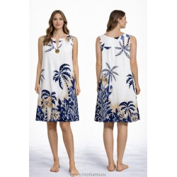 VESTIDO TROPICAL SIN MANGA CORTO