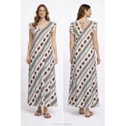 VESTIDO ARAME LAZO ESPALDA SIN MANGA