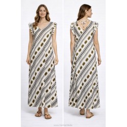 VESTIDO ARAME LAZO ESPALDA SIN MANGA