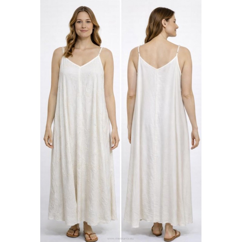 VESTIDO ESTALA LARGO TIRANTES Y BRILLO