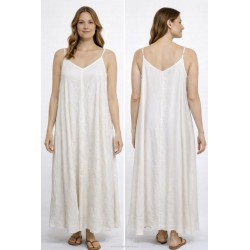 VESTIDO ESTALA LARGO TIRANTES Y BRILLO