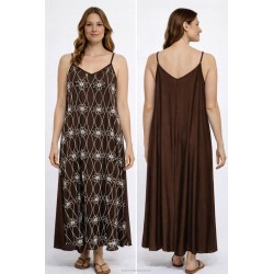 VESTIDO ESTALA LARGO TIRANTES Y BRILLO