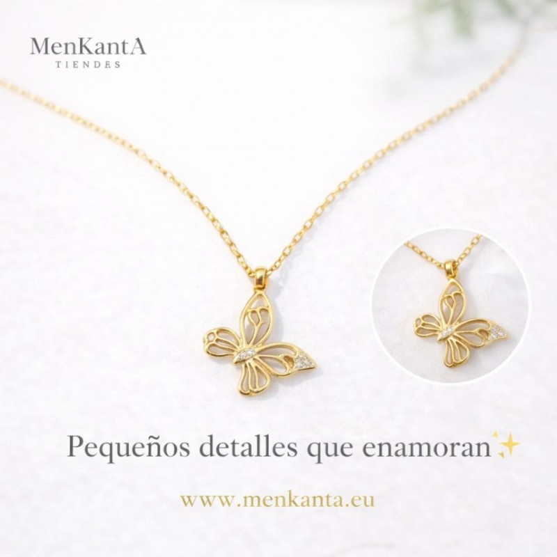COLGANTE MARIPOSA  DORADA