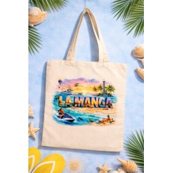 BOLSA TELA DOS ASAS ESTANPADO RDO  LA MANGA