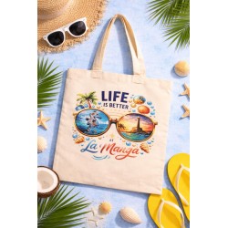 BOLSA TELA DOS ASAS ESTANPADO RDO  LA MANGA