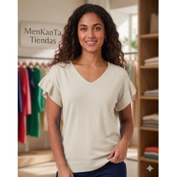 JERSEIS LISO CUELLO PICO MANGA VOLANTE