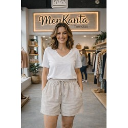 PANTALON SHORT COLOR LISO 