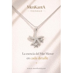 COLGANTE ESTERLLA DE MAR CON ESTRELLITAS PLATEADO 