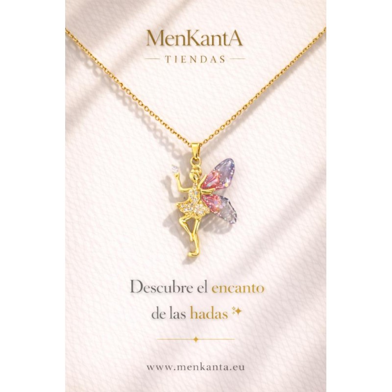 COLGANTE HADA CON ALA DE COLOR I