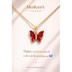 COLGANTE MARIPOSA CRISTAL ROJO