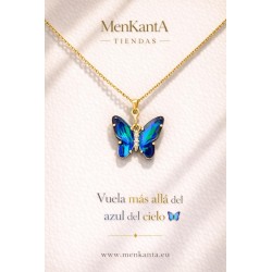 COLGANTE MARIPOSA CRISTAL AZUL