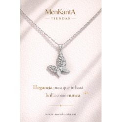 COLGANTE MARIPOSA COLGADA ALA PLATEADA