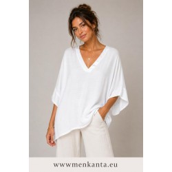 BLUSA LISA CUELLO RASO PICO