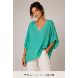 BLUSA LISA CUELLO RASO PICO