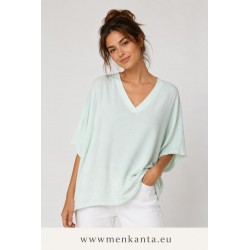BLUSA LISA CUELLO RASO PICO