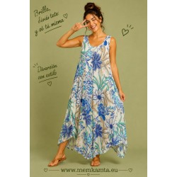 VESTIDO LARGO TIRANTE ESTAMPADO 