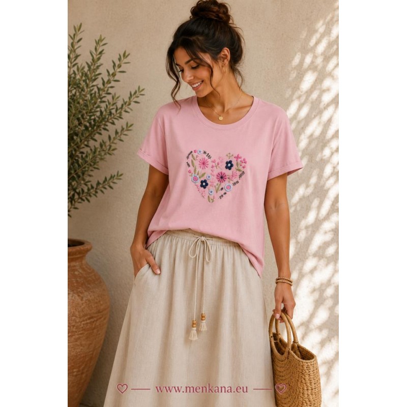 CAMISETA CORAZON CORTA