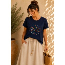 CAMISETA CORAZONES CORTA