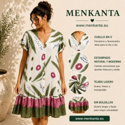 VESTIDO CAMISERO CENICIENTA MANGA CUELLO PICO