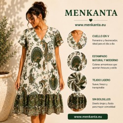 VESTIDO CAMISERO PAYPAY MANGA CUELLO PICO