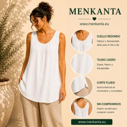 BLUSA SIN MANGA BLANCA 