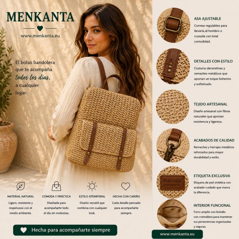 MOCHILA MERY BOLSILLO DELANTERO CON SOLAPA