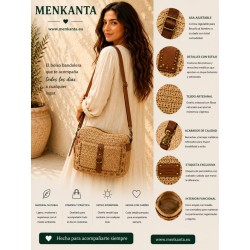 BOLSO BANDOLERA AMIRA SOLAPA DELANTERA Y CREMALLER