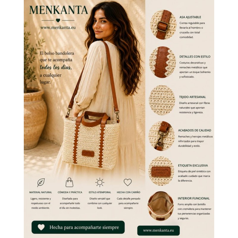 BOLSO AYSHA DOS ASAS Y BANDOLERA