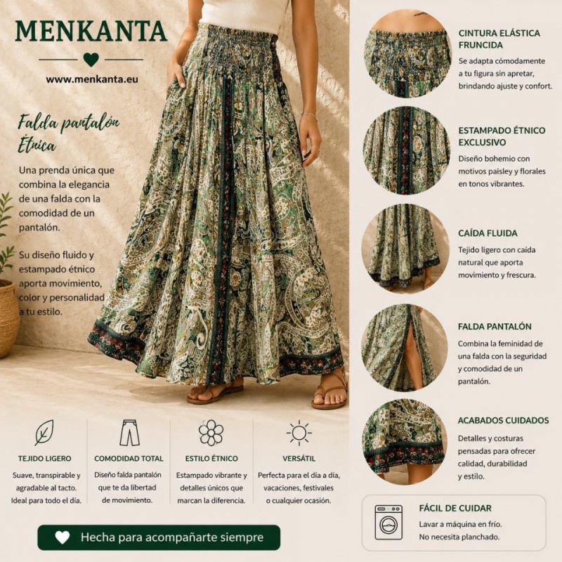 FALDA PANTALON ETNICA T26