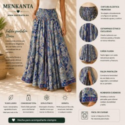 FALDA PANTALON ETNICA T26