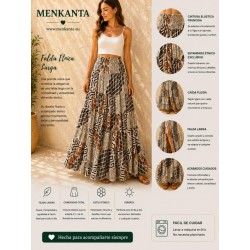 FALDA LARGA ETNICA T26-2